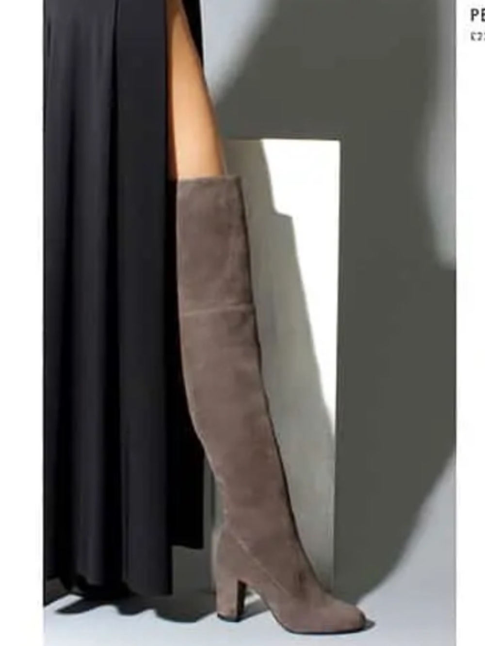 Dolce Vita Over-the-Knee Suede Boots in Taupe Brown !